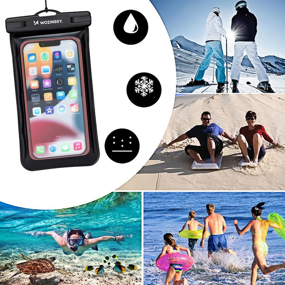 Wozinsky WWE-01 waterproof case with PVC armband - blackeng