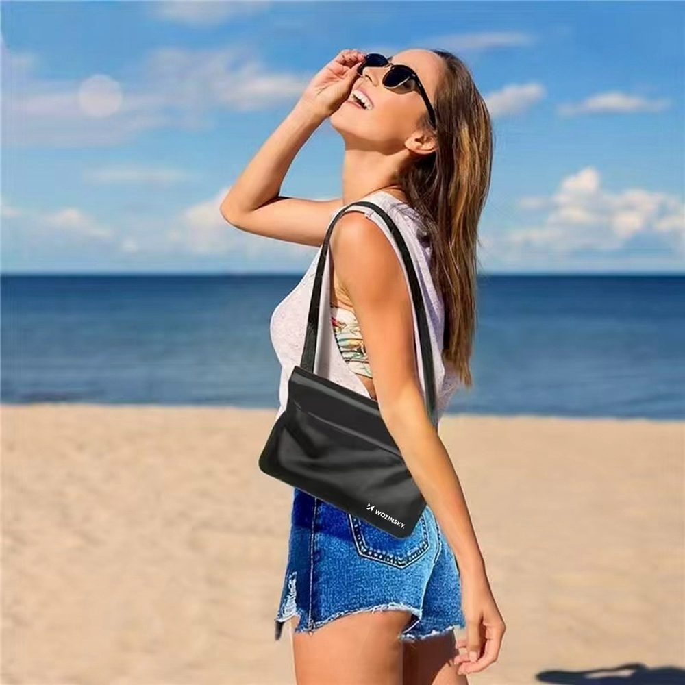 Wozinsky WWS-01 Waterproof PVC Waist Bag - Blackeng