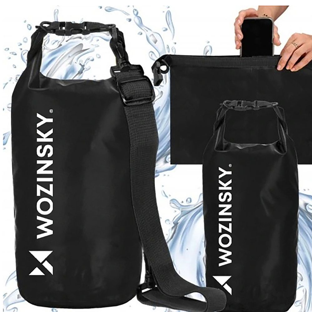 Wozinsky WWK-20 waterproof bag for sup kayak 20l - blackeng