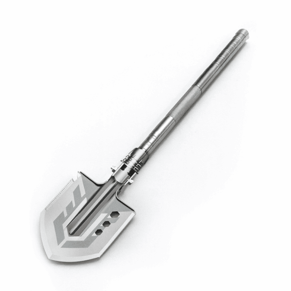 Wozinsky WSS-211 survival bushcraft shovel multifunctional knife breaker flint whistle harpoon - grayeng