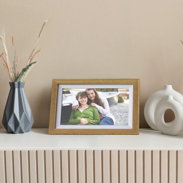 Wozinsky WRC-32 10.1" Digital Photo Frame with Frameo 32GB App - Light Browneng