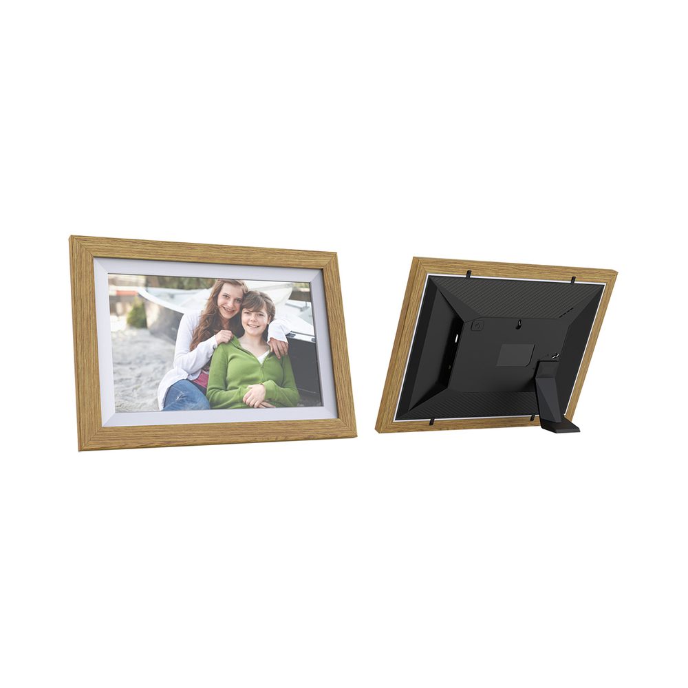 Wozinsky WRC-32 10.1" Digital Photo Frame with Frameo 32GB App - Light Browneng