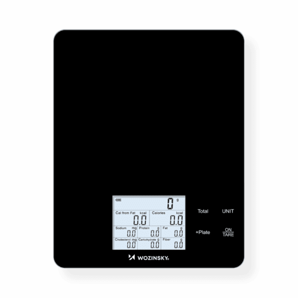 Wozinsky WIK-10 Smart Kitchen Scale with Digital Display, Bluetooth App - Blackeng