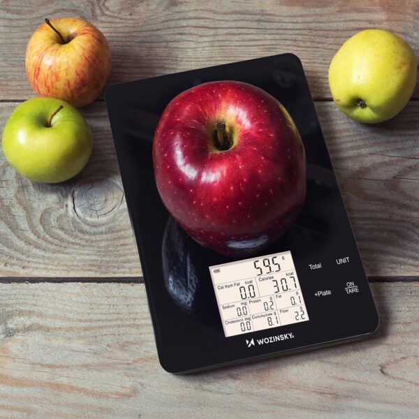 Wozinsky WIK-10 Smart Kitchen Scale with Digital Display, Bluetooth App - Blackeng