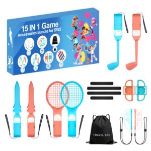 Nintendo Switch 15-in-1 Family Accessory Pack 2 - Orange and Blue Seteng
