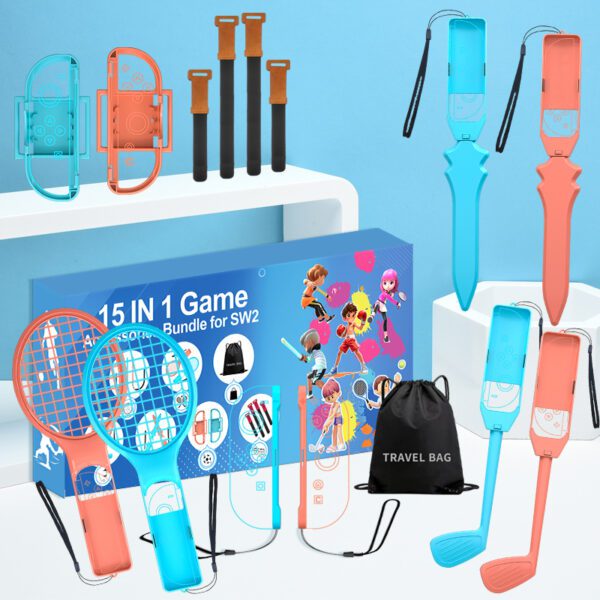 Nintendo Switch 15-in-1 Family Accessory Pack 2 - Orange and Blue Seteng