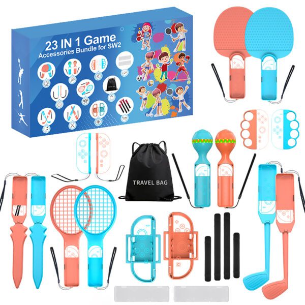 Nintendo Switch 23-in-1 Family Accessory Pack 2 - Orange and Blue Seteng
