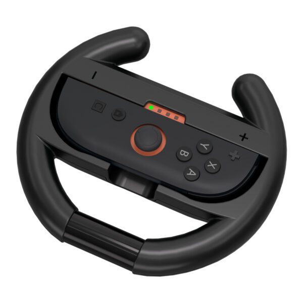 197596_2 Racing Wheel for Nintendo Switch 2 Joy-Con Controller (Pack of 2) - Blackeng