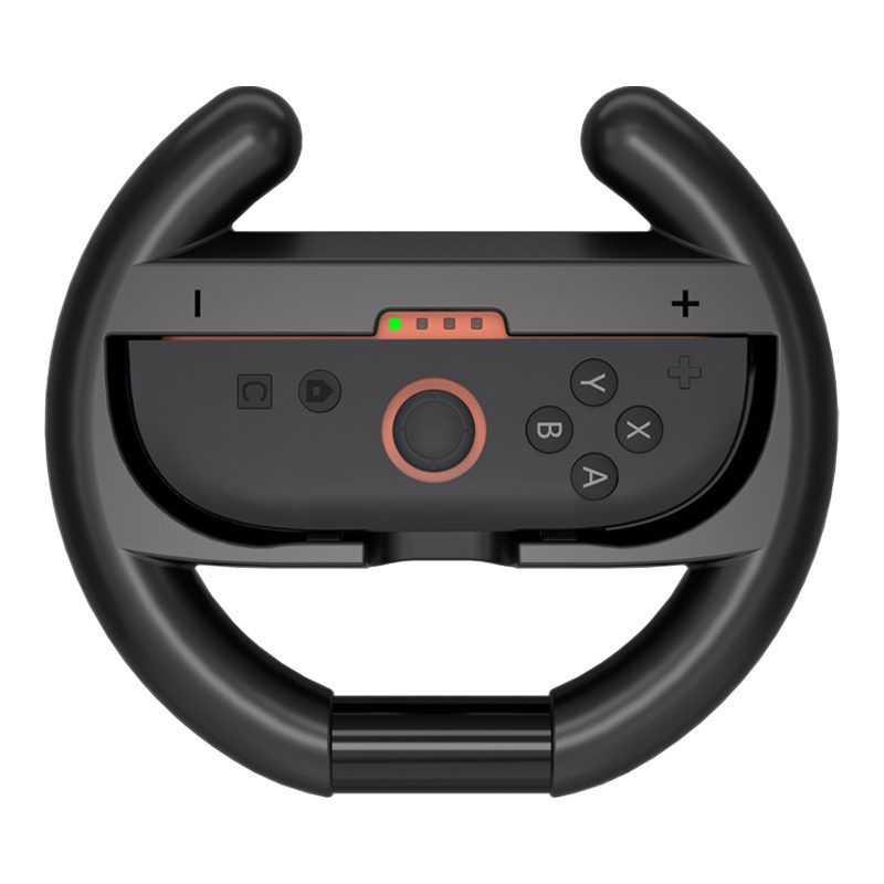 197596_4 Racing Wheel for Nintendo Switch 2 Joy-Con Controller (Pack of 2) - Blackeng