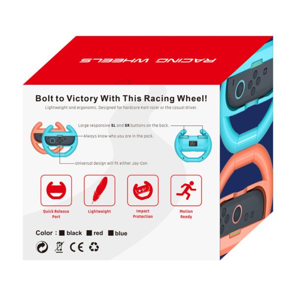 Nintendo Switch 2 Joy-Con Racing Wheel (Pack of 2) - Orange and Blueeng