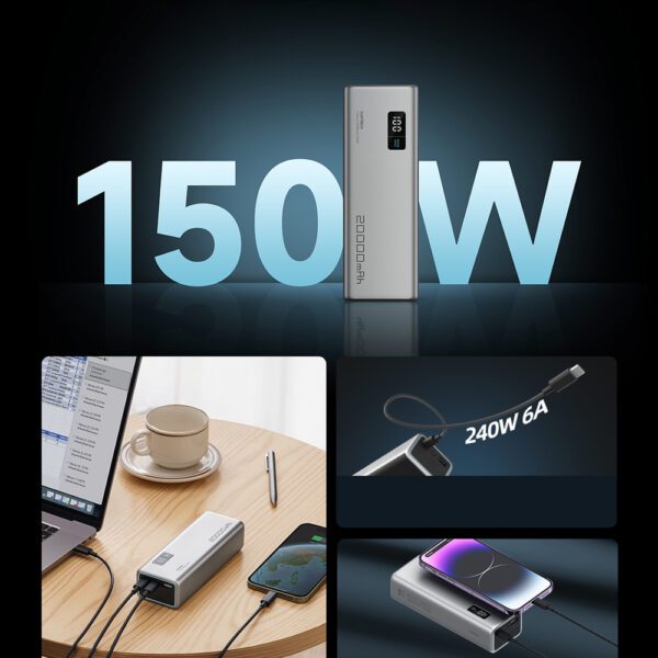 198938_3 Cuktech P+Series No. 15 Powerbank 150W 20000mAh - Grayeng