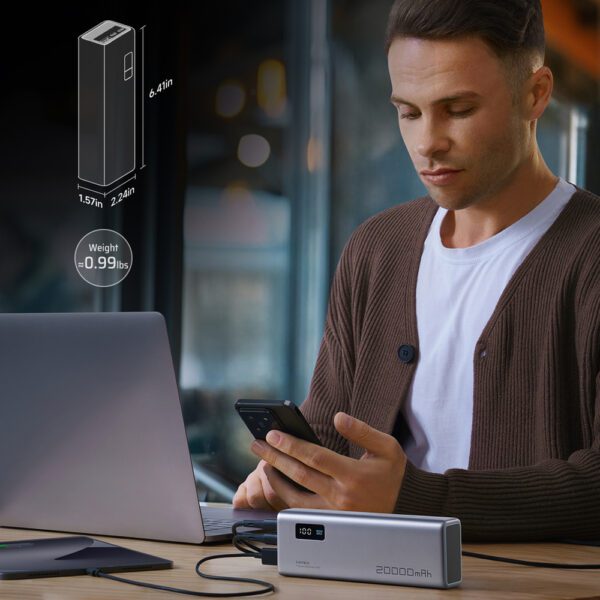 198938_4 Cuktech P+Series No. 15 Powerbank 150W 20000mAh - Grayeng