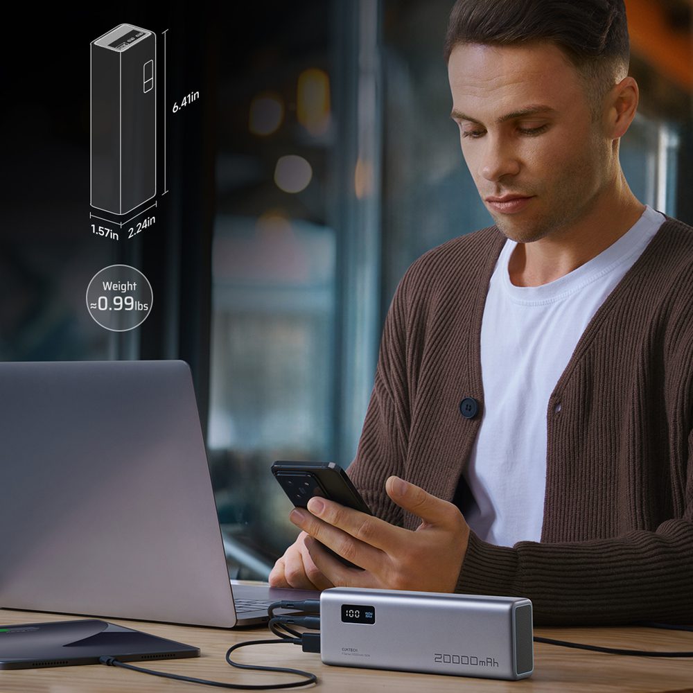 198938_4 Cuktech P+Series No. 15 Powerbank 150W 20000mAh - Grayeng