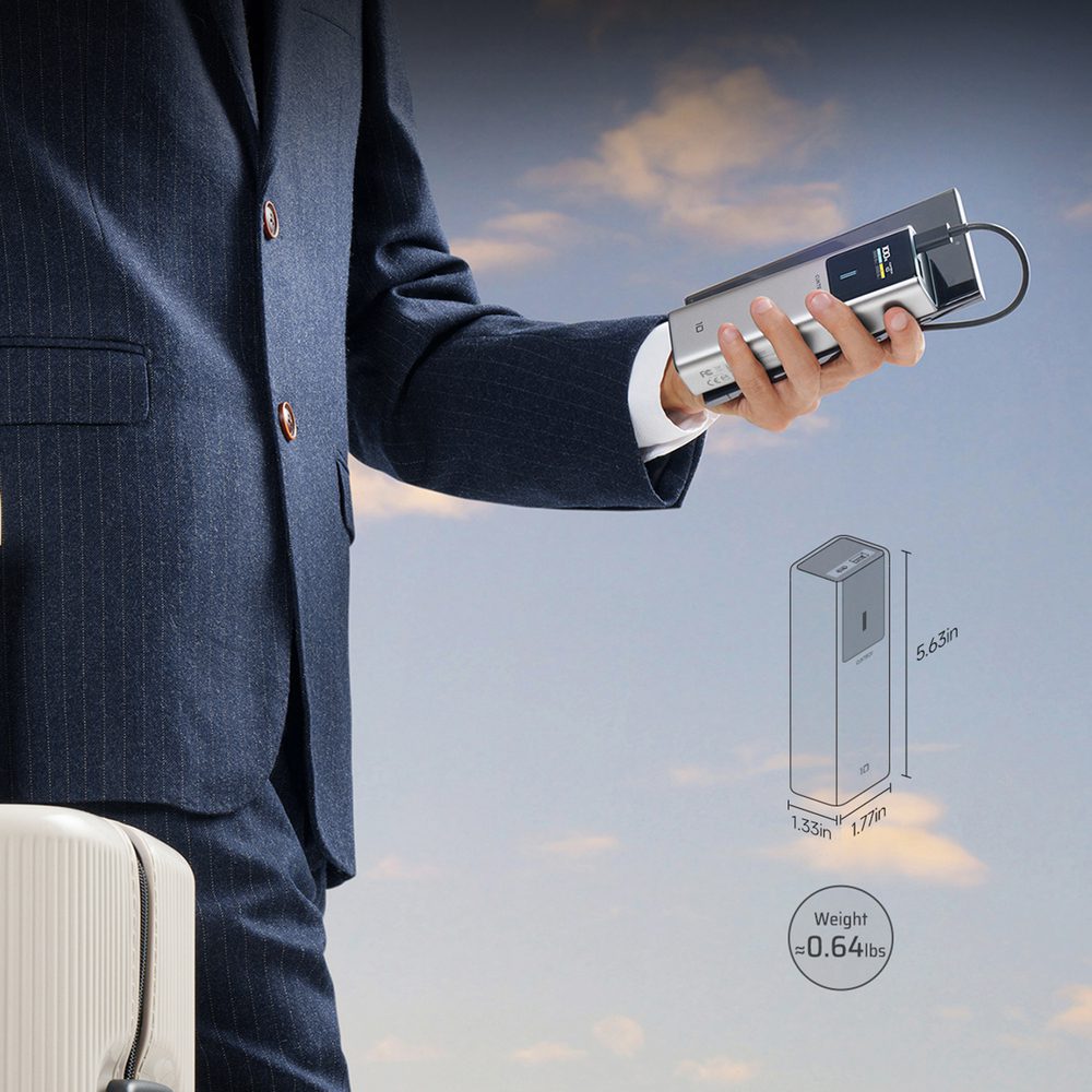 Powerbank CUKTECH CKPB100PGLBL 150W 10000mAh USB-C USB-A - szarypol