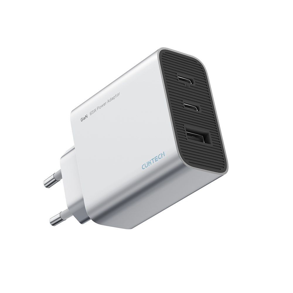 Cuktech 65W GaN 2xUSB-C 1xUSB-A Wall Charger - Grayeng