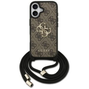 Guess 4G Big Logo Cord Stap Crossbody Case for iPhone 17 - Browneng