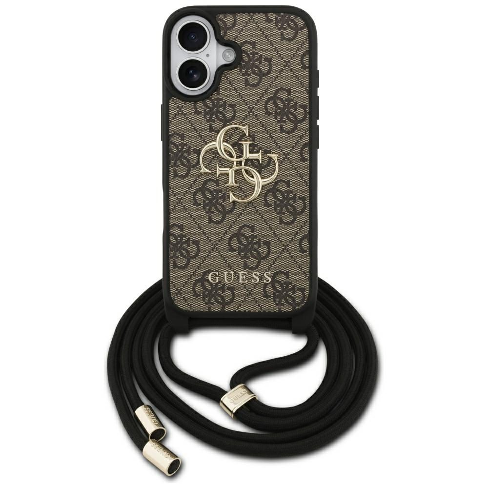 Guess 4G Big Logo Cord Stap Crossbody Case for iPhone 17 - Browneng