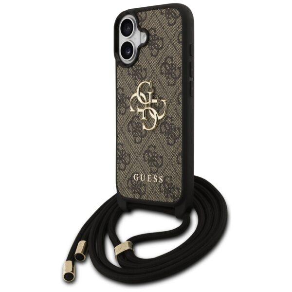 Guess 4G Big Logo Cord Stap Crossbody Case for iPhone 17 - Browneng
