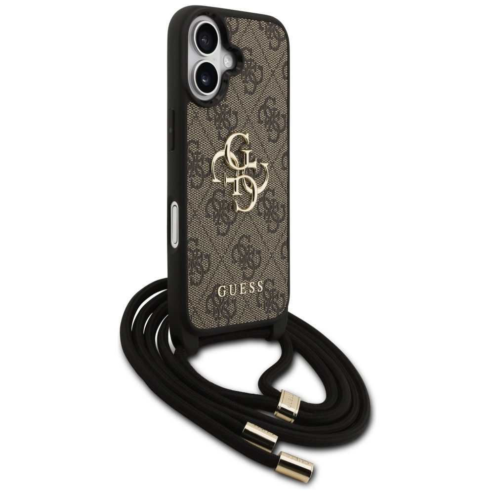 Guess 4G Big Logo Cord Stap Crossbody Case for iPhone 17 - Browneng