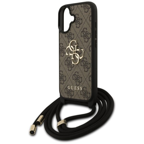 Guess 4G Big Logo Cord Stap Crossbody Case for iPhone 17 - Browneng