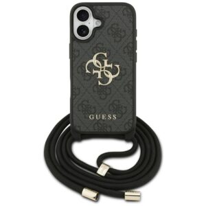 Guess 4G Big Logo Cord Stap Crossbody Case for iPhone 17 - Blackeng