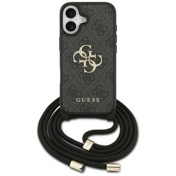 Guess 4G Big Logo Cord Stap Crossbody Case for iPhone 17 - Blackeng