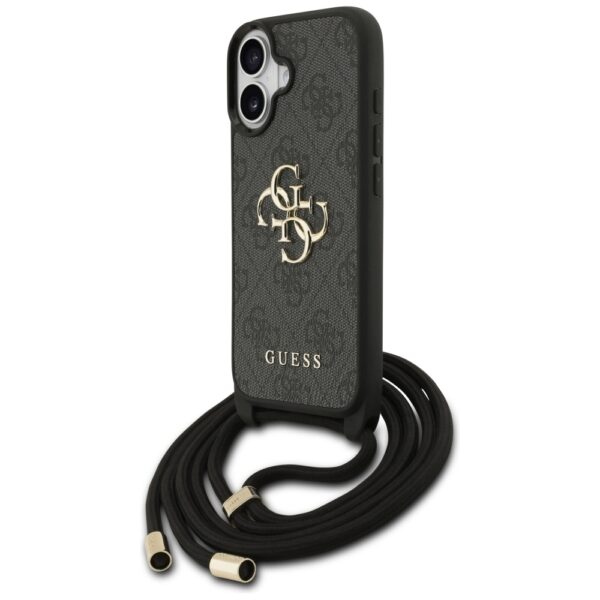 Guess 4G Big Logo Cord Stap Crossbody Case for iPhone 17 - Blackeng