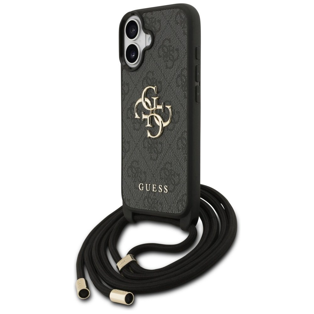 Guess 4G Big Logo Cord Stap Crossbody Case for iPhone 17 - Blackeng