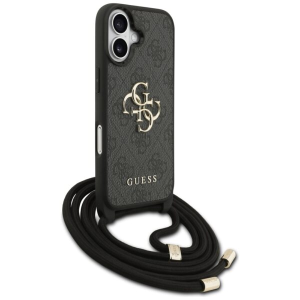 Guess 4G Big Logo Cord Stap Crossbody Case for iPhone 17 - Blackeng