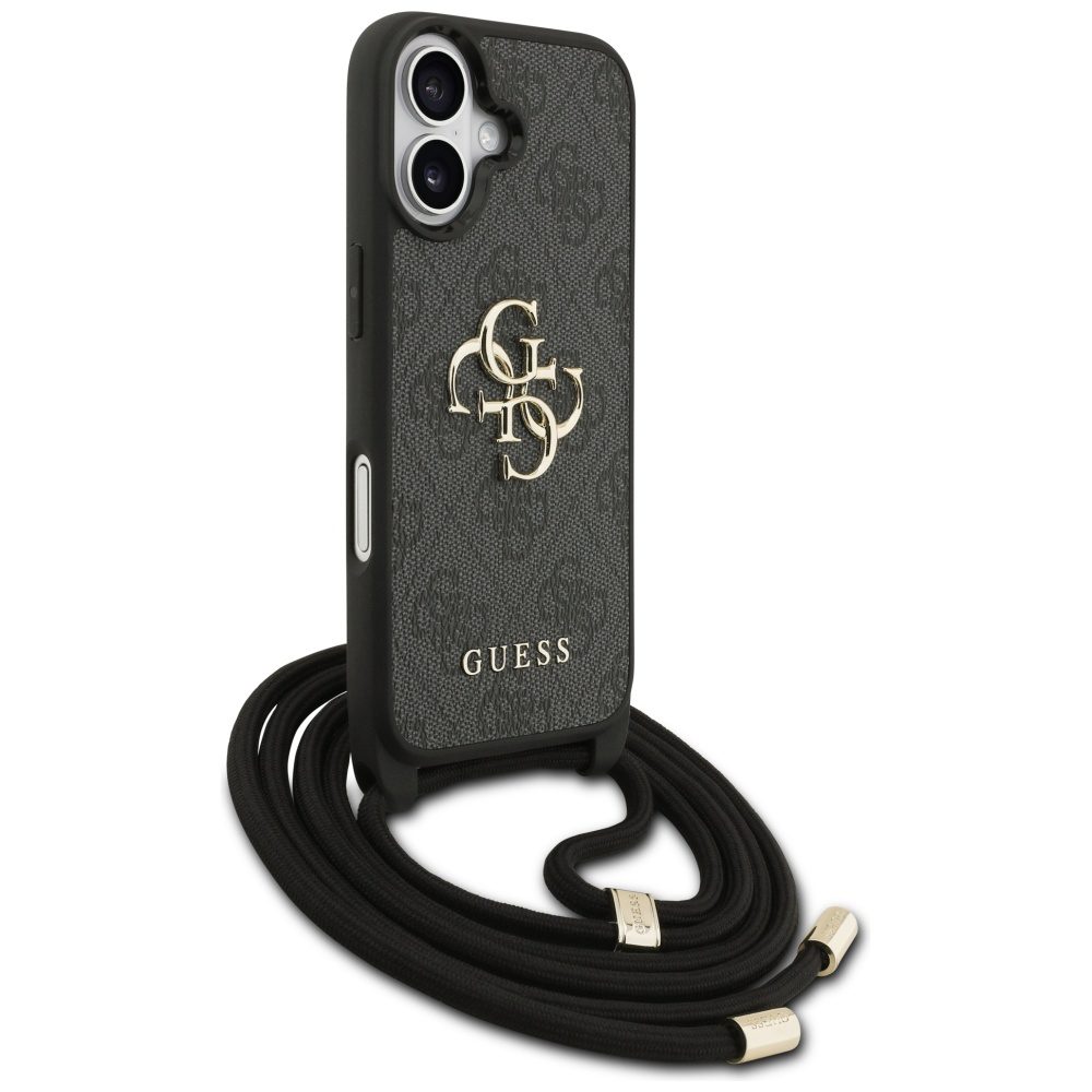Guess 4G Big Logo Cord Stap Crossbody Case for iPhone 17 - Blackeng