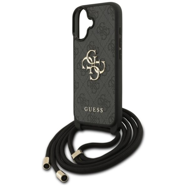 Guess 4G Big Logo Cord Stap Crossbody Case for iPhone 17 - Blackeng