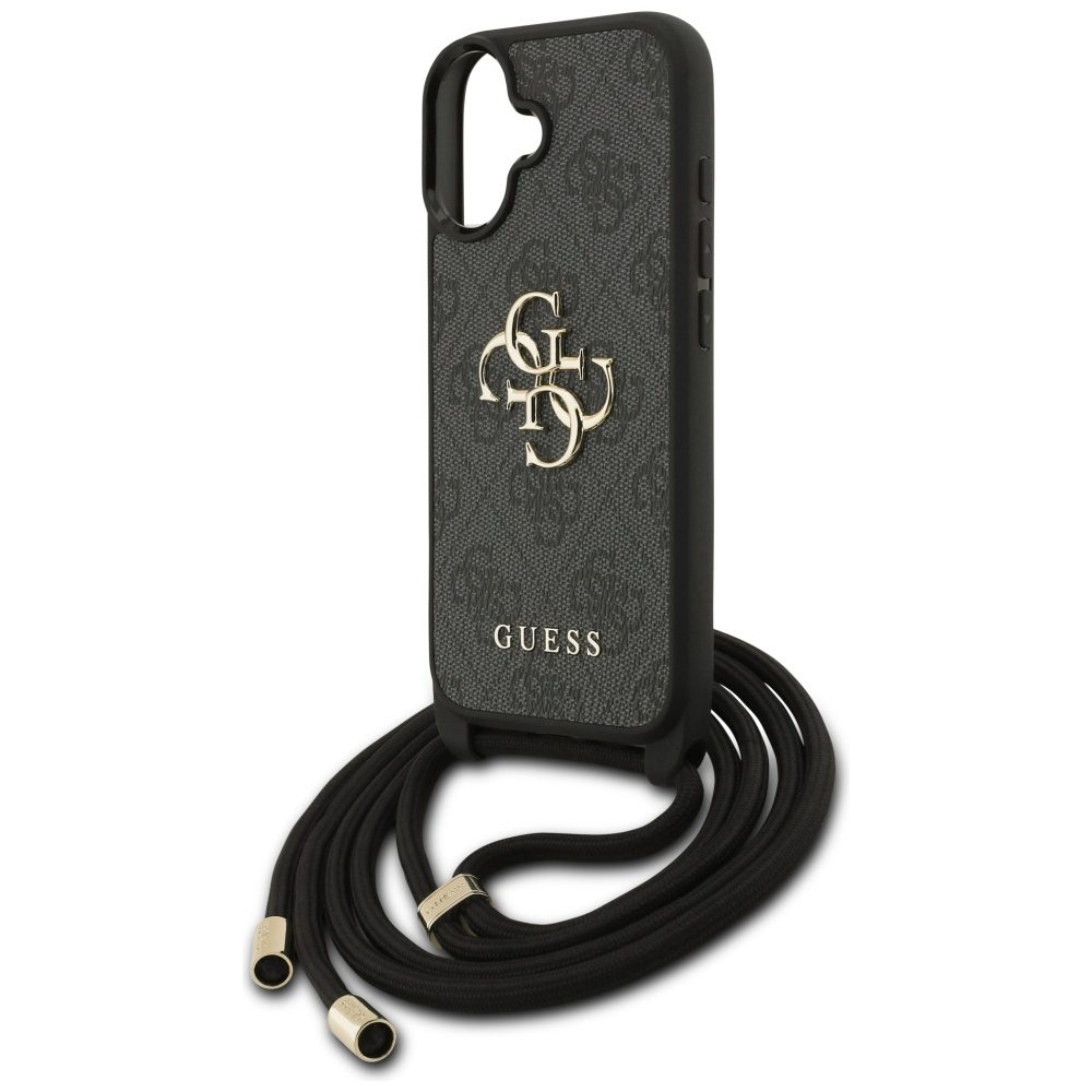 Guess 4G Big Logo Cord Stap Crossbody Case for iPhone 17 - Blackeng