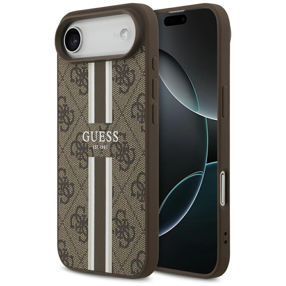 Guess 4G Printed Stripes MagSafe case for iPhone 17 Air - browneng
