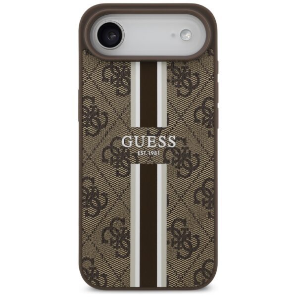Guess 4G Printed Stripes MagSafe case for iPhone 17 Air - browneng