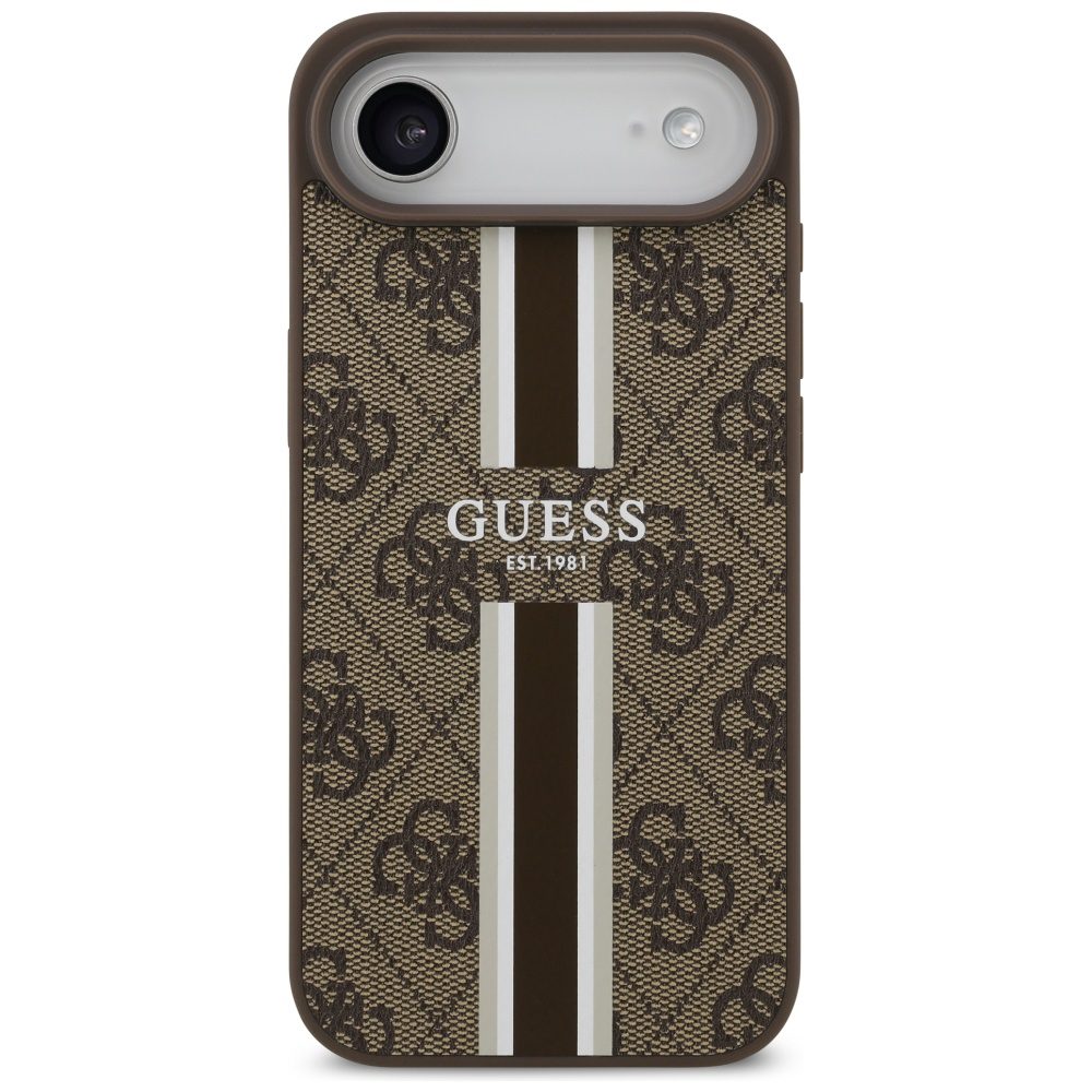 Guess 4G Printed Stripes MagSafe case for iPhone 17 Air - browneng
