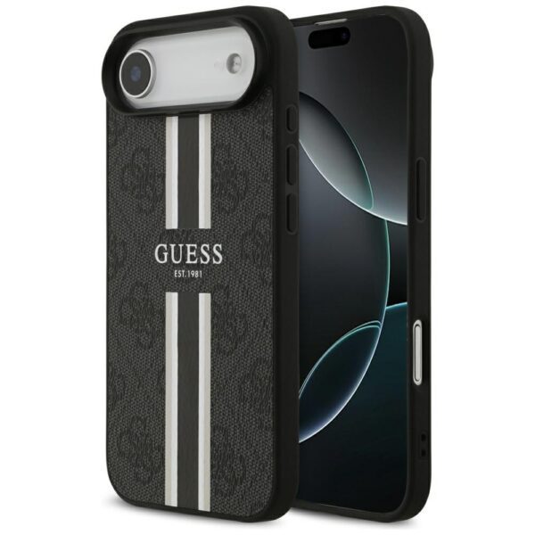 Guess 4G Printed Stripes MagSafe case for iPhone 17 Air - blackeng