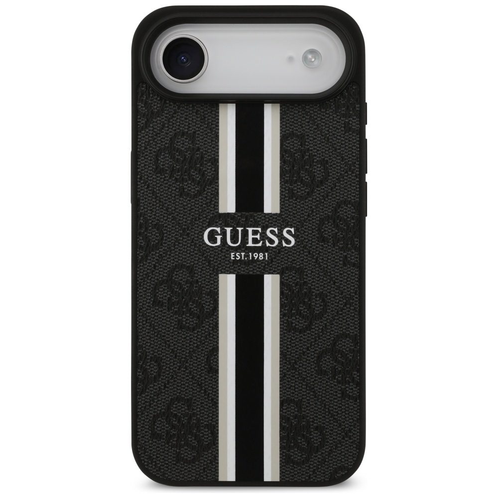 Guess 4G Printed Stripes MagSafe case for iPhone 17 Air - blackeng