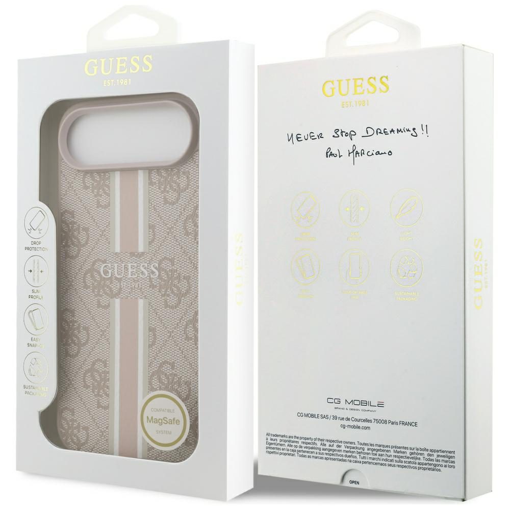 199218_8 Guess 4G Printed Stripes MagSafe case for iPhone 17 Air - pinkeng