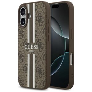Guess 4G Printed Stripes MagSafe case for iPhone 17 - browneng