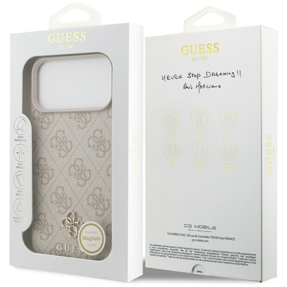 199228_8 Guess 4G Small 4G and Classic MagSafe case for iPhone 17 Pro Max - pinkeng