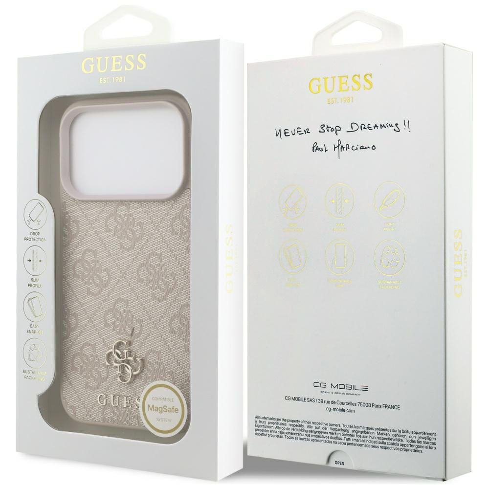 Guess 4G Small 4G and Classic MagSafe Case for iPhone 17 Pro - Pinkeng