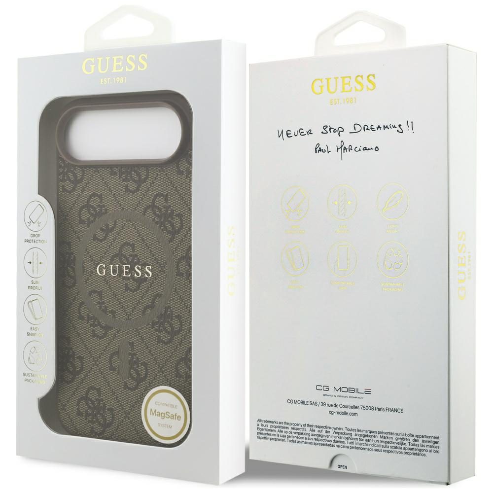 199749_8 Guess 4G Ring Classic Logo MagSafe Case for iPhone 17 Air - Browneng