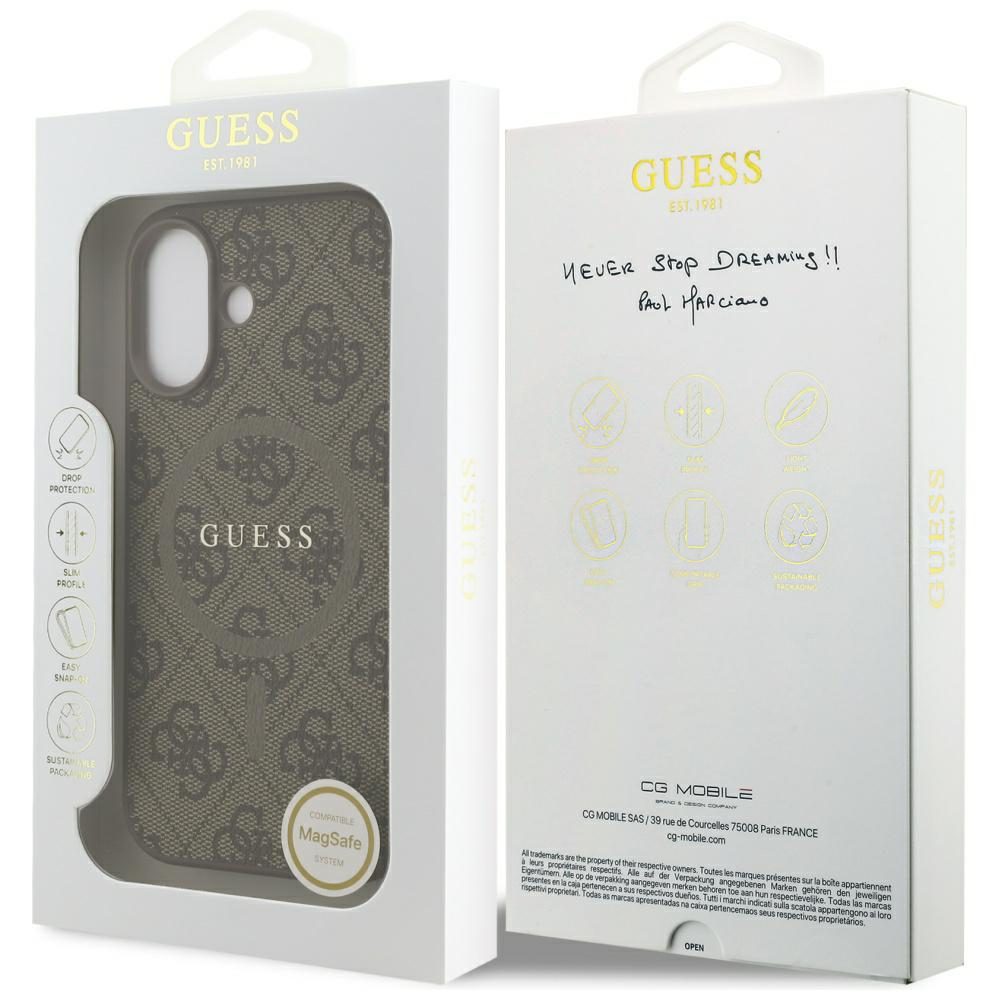 199752_8 Guess 4G Ring Classic Logo MagSafe Case for iPhone 17 - Browneng