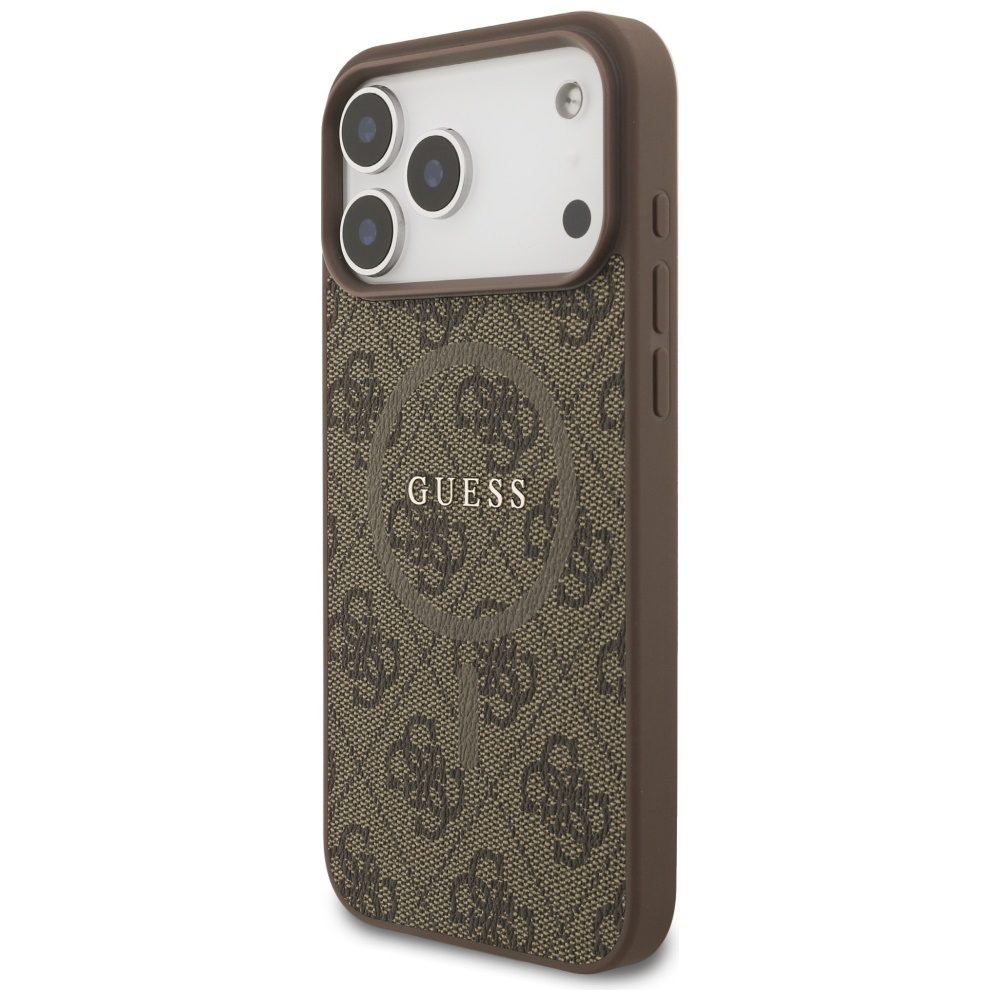 Guess 4G Ring Classic Logo MagSafe Case for iPhone 17 Pro Max - Browneng