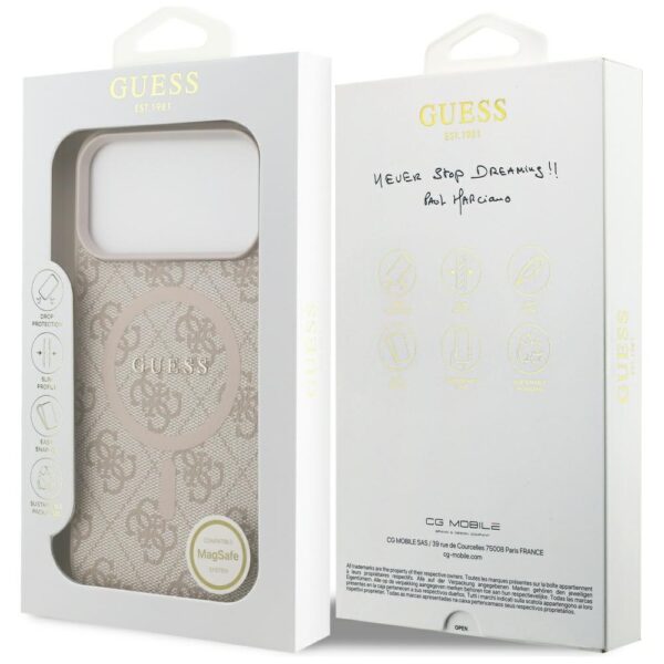 199758_8 Guess 4G Ring Classic Logo MagSafena iPhone 17 Pro Max Case - Pinkeng