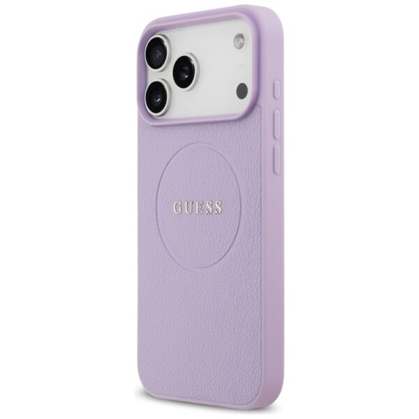 Guess Grained Ring MagSafe case for iPhone 17 Pro Max - purpleeng