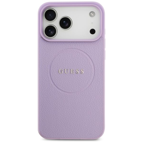 Guess Grained Ring MagSafe case for iPhone 17 Pro Max - purpleeng