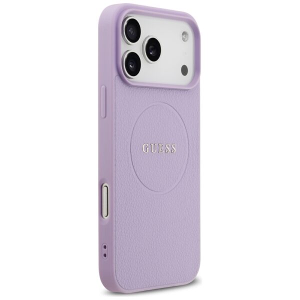 Guess Grained Ring MagSafe case for iPhone 17 Pro Max - purpleeng