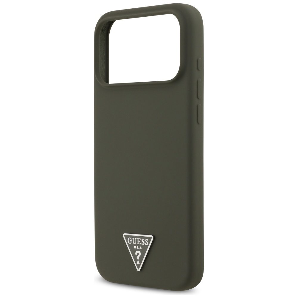 199777_6 Guess Silicone Triangle Logo MagSafe Case for iPhone 17 Pro Max - Greeneng