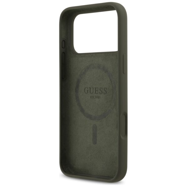 199777_7 Guess Silicone Triangle Logo MagSafe Case for iPhone 17 Pro Max - Greeneng